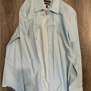 Calvin Klein light blue striped button down